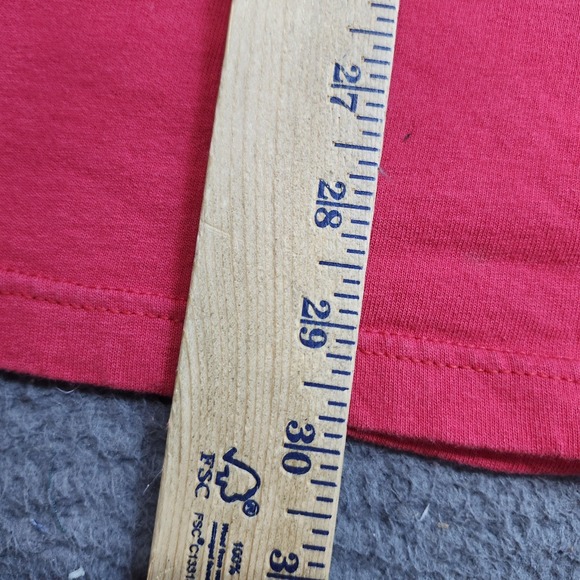 Discus Athletic Shirt Mens XL Red Pocket Logo Tee Cotton Jersey Knit Crew Neck - Picture 6 of 9